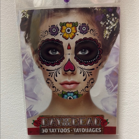 Amscan Day of the Dead Face Tattoos - Picture 1 of 2